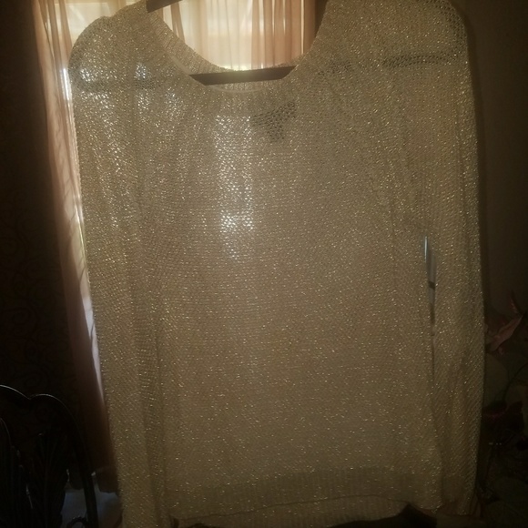 Gold sheer sweater - Picture 1 of 2